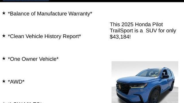 2025 Honda Pilot TrailSport