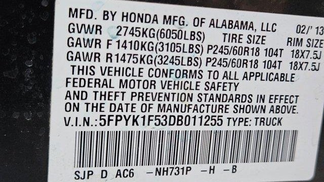 2013 Honda Ridgeline RTL