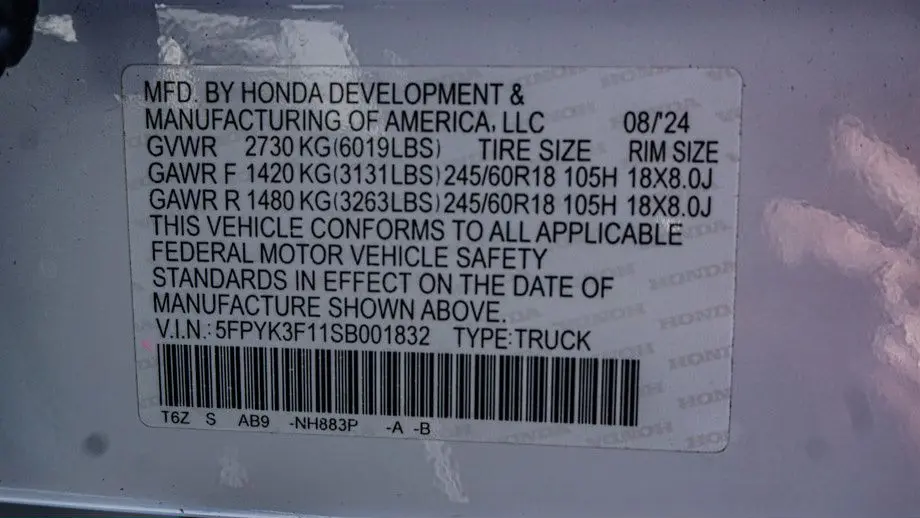 2025 Honda Ridgeline Sport