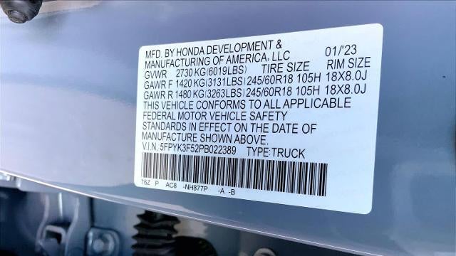 2023 Honda Ridgeline RTL