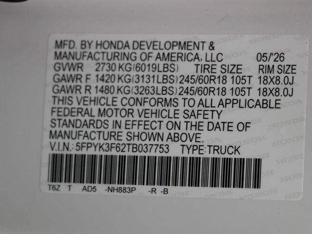 2026 Honda Ridgeline - $41,840