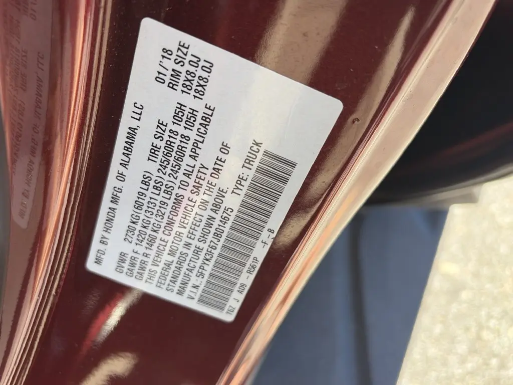 2018 Honda Ridgeline - $19,210