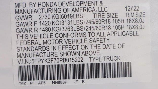 2023 Honda Ridgeline RTL-E