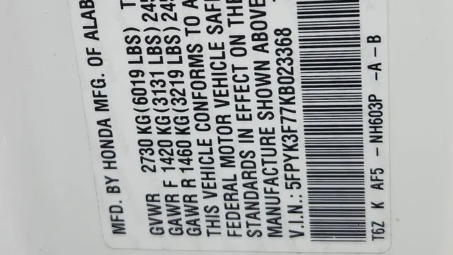2019 Honda Ridgeline RTL-E