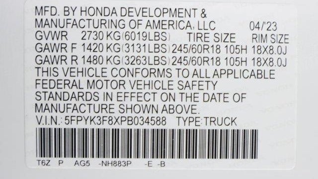 2023 Honda Ridgeline Black Edition