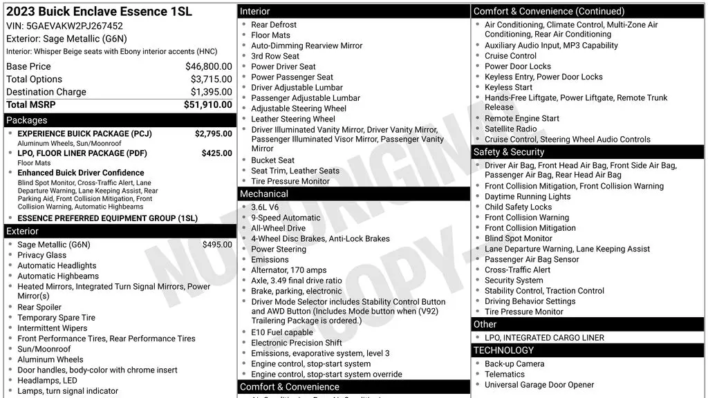 2023 Buick Enclave Essence