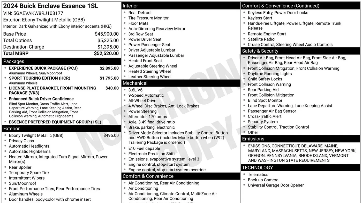 2024 Buick Enclave Essence