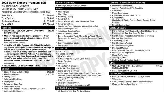 2022 Buick Enclave Premium