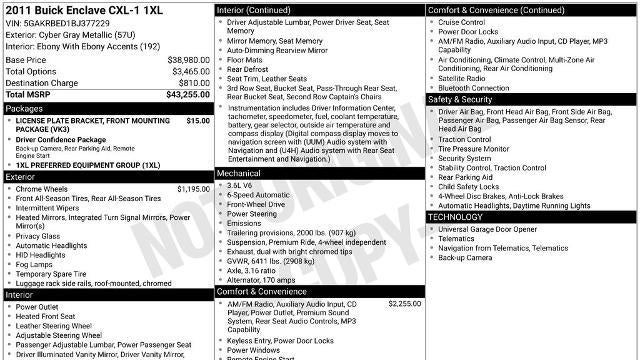 2011 Buick Enclave CXL-1
