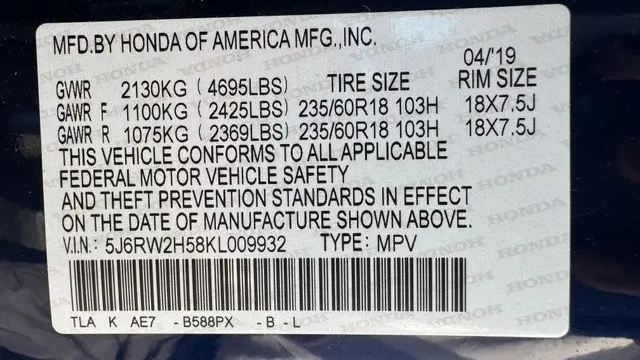 2019 Honda CR-V EX