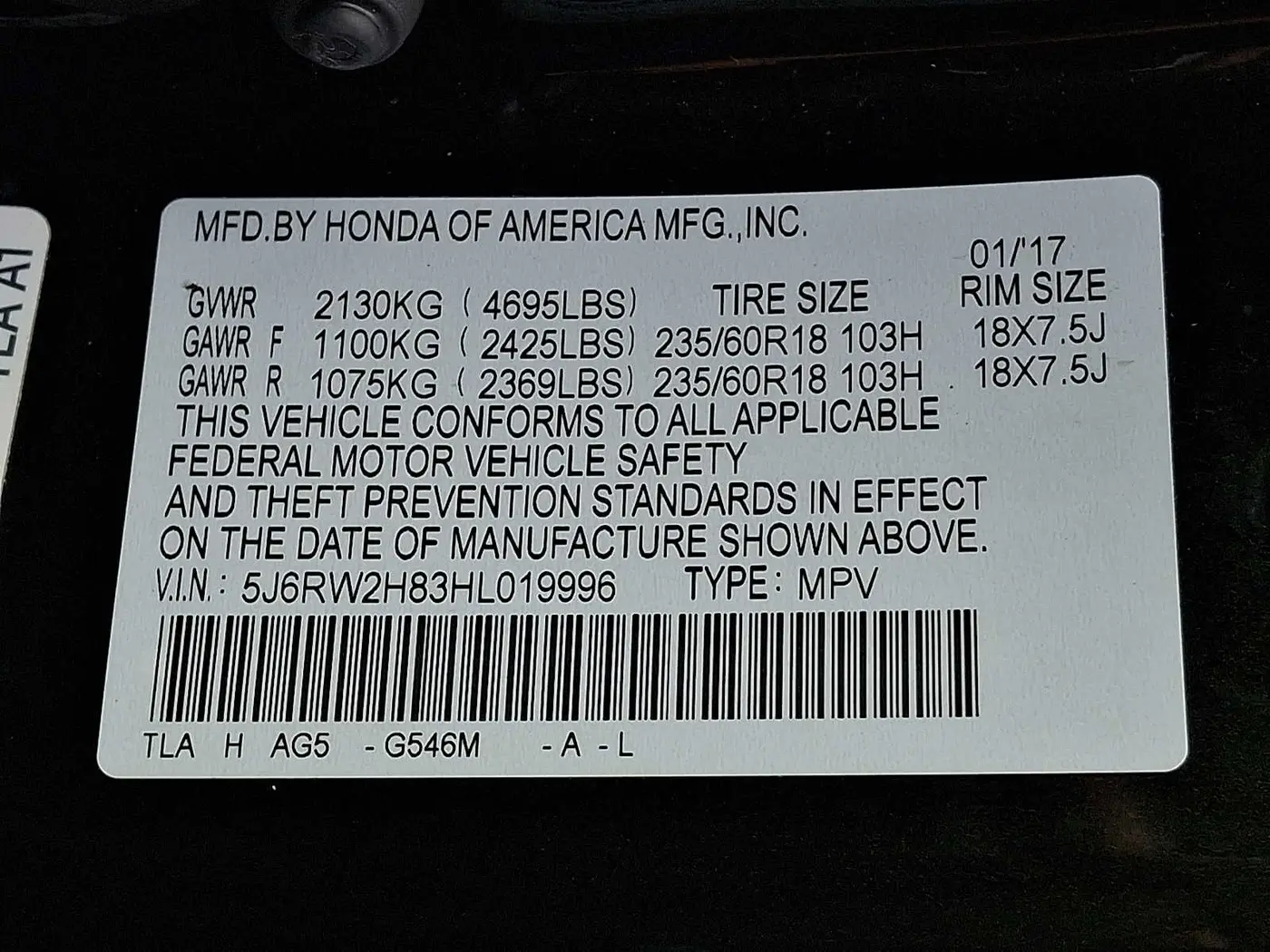 2017 Honda CR-V - $16,997