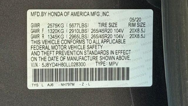 2020 Acura MDX SH-AWD w/Advance