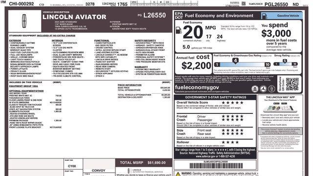 2023 Lincoln Aviator Standard