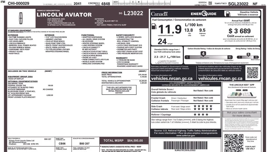 2025 Lincoln Aviator Reserve