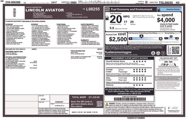 2026 Lincoln Aviator - $68,722