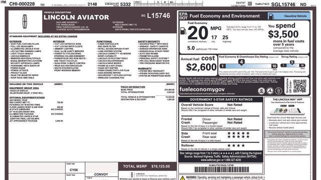 2025 Lincoln Aviator Reserve