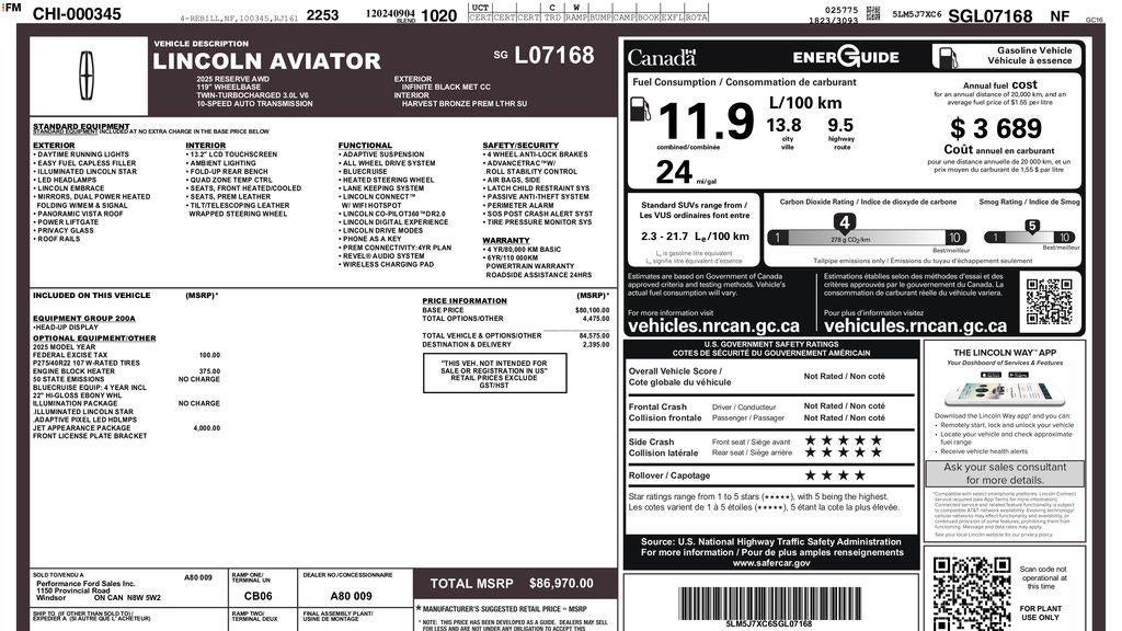 2025 Lincoln Aviator Reserve