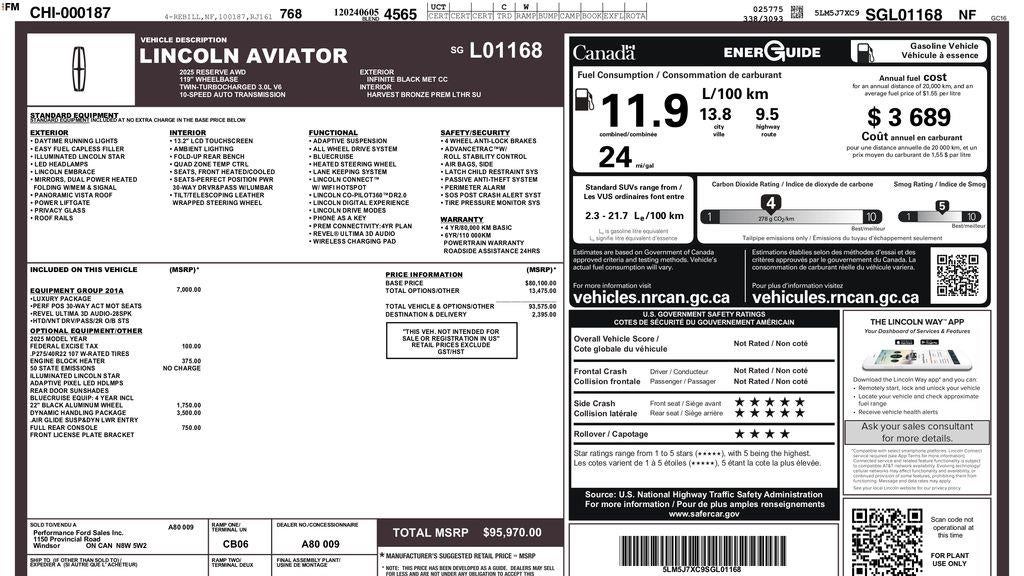 2025 Lincoln Aviator Reserve