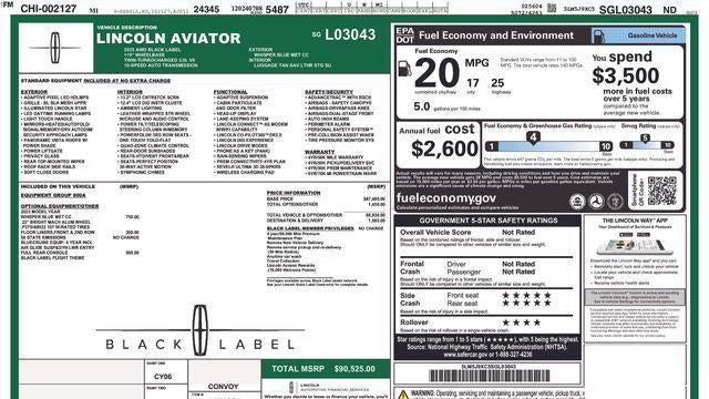 2025 Lincoln Aviator Black Label