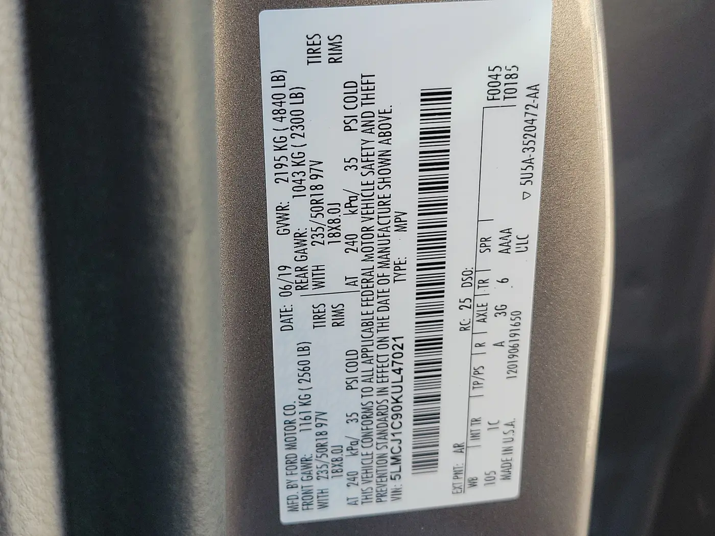 2019 Lincoln MKC - $15,990