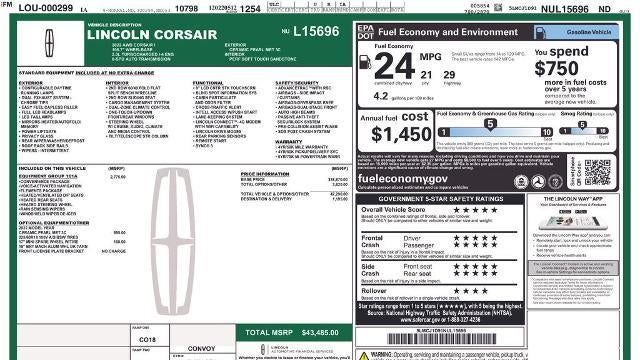 2022 Lincoln Corsair Standard