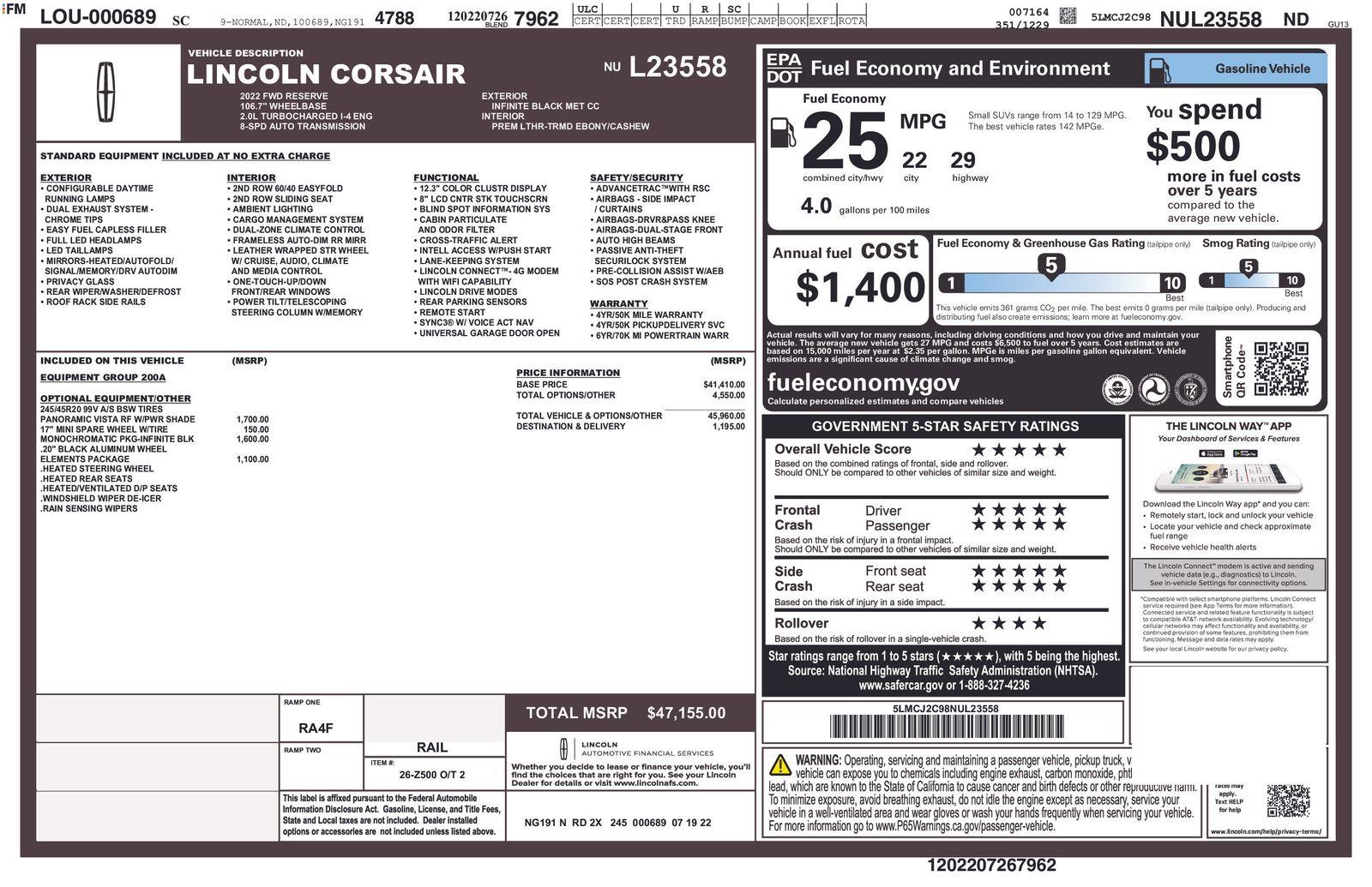 2022 Lincoln Corsair