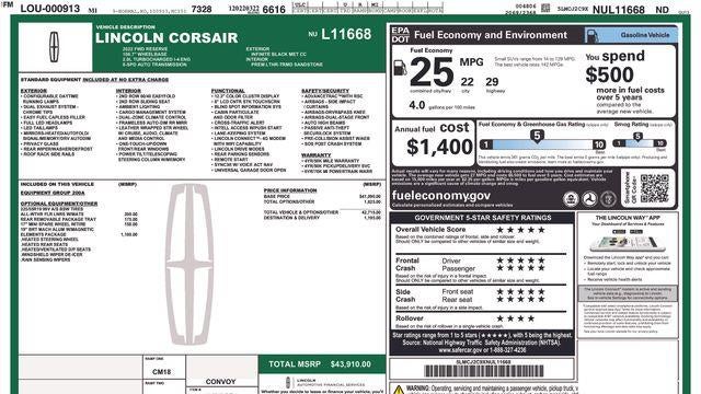 2022 Lincoln Corsair Reserve