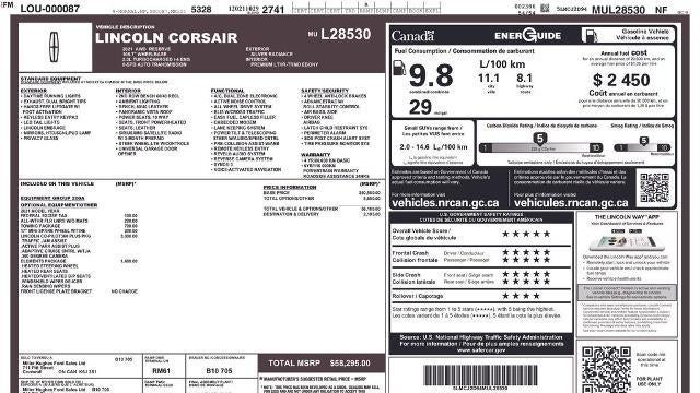2021 Lincoln Corsair Reserve
