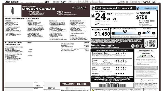 2022 Lincoln Corsair Reserve