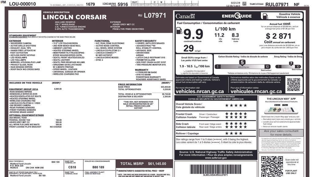 2024 Lincoln Corsair Reserve