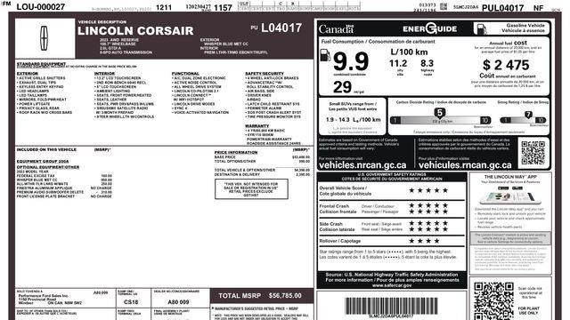 2023 Lincoln Corsair Reserve
