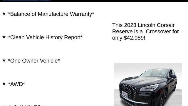 2023 Lincoln Corsair Reserve