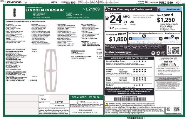 2023 Lincoln Corsair - $34,900