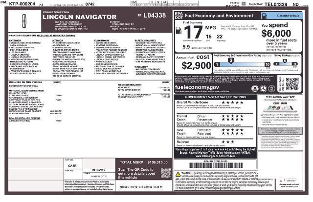 2026 Lincoln Navigator - $89,527