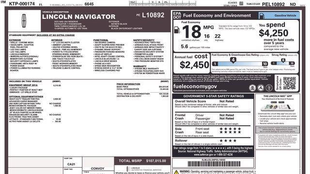 2023 Lincoln Navigator Reserve
