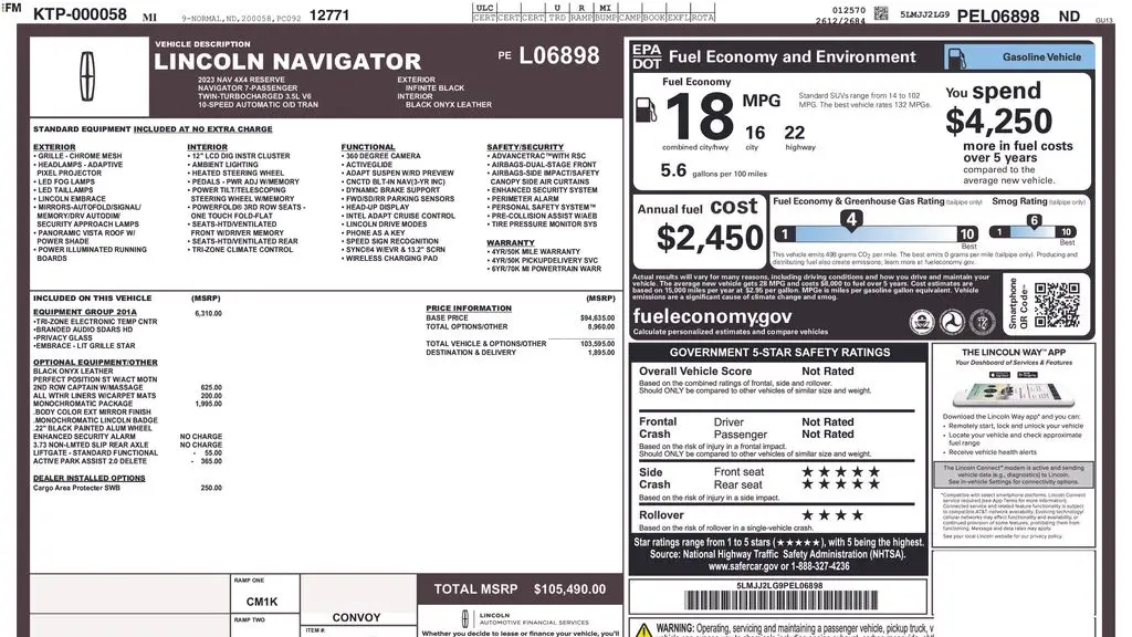2023 Lincoln Navigator Reserve