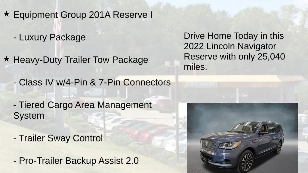 2022 Lincoln Navigator Reserve