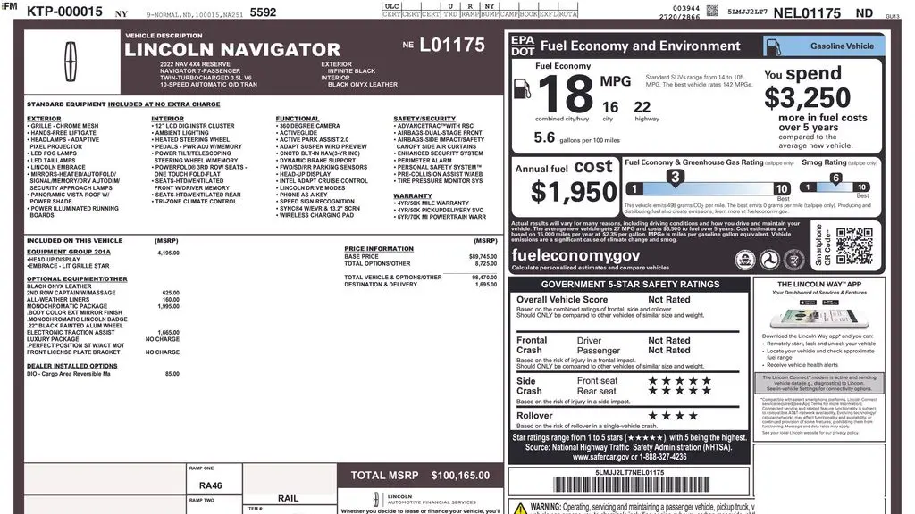 2022 Lincoln Navigator Reserve