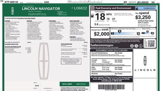 2018 Lincoln Navigator Reserve