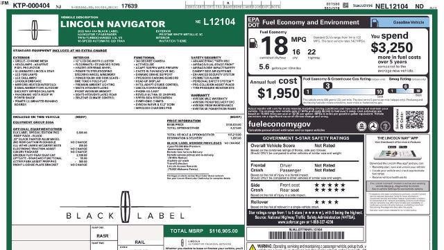 2022 Lincoln Navigator Black Label