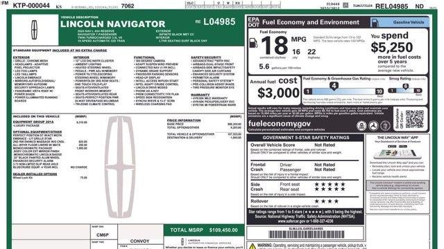 2024 Lincoln Navigator L Reserve