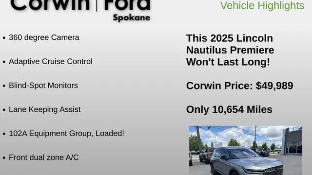 2025 Lincoln Nautilus Hybrid Premiere