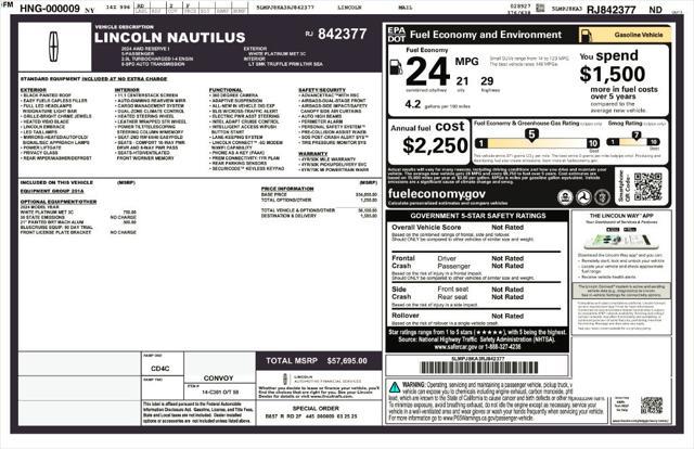 2024 Lincoln Nautilus - $52,479