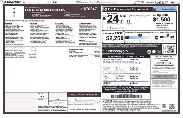 2024 Lincoln Nautilus - $51,996