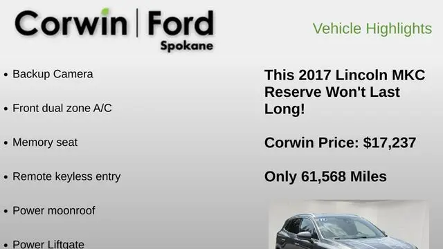 2017 Lincoln MKC Reserve