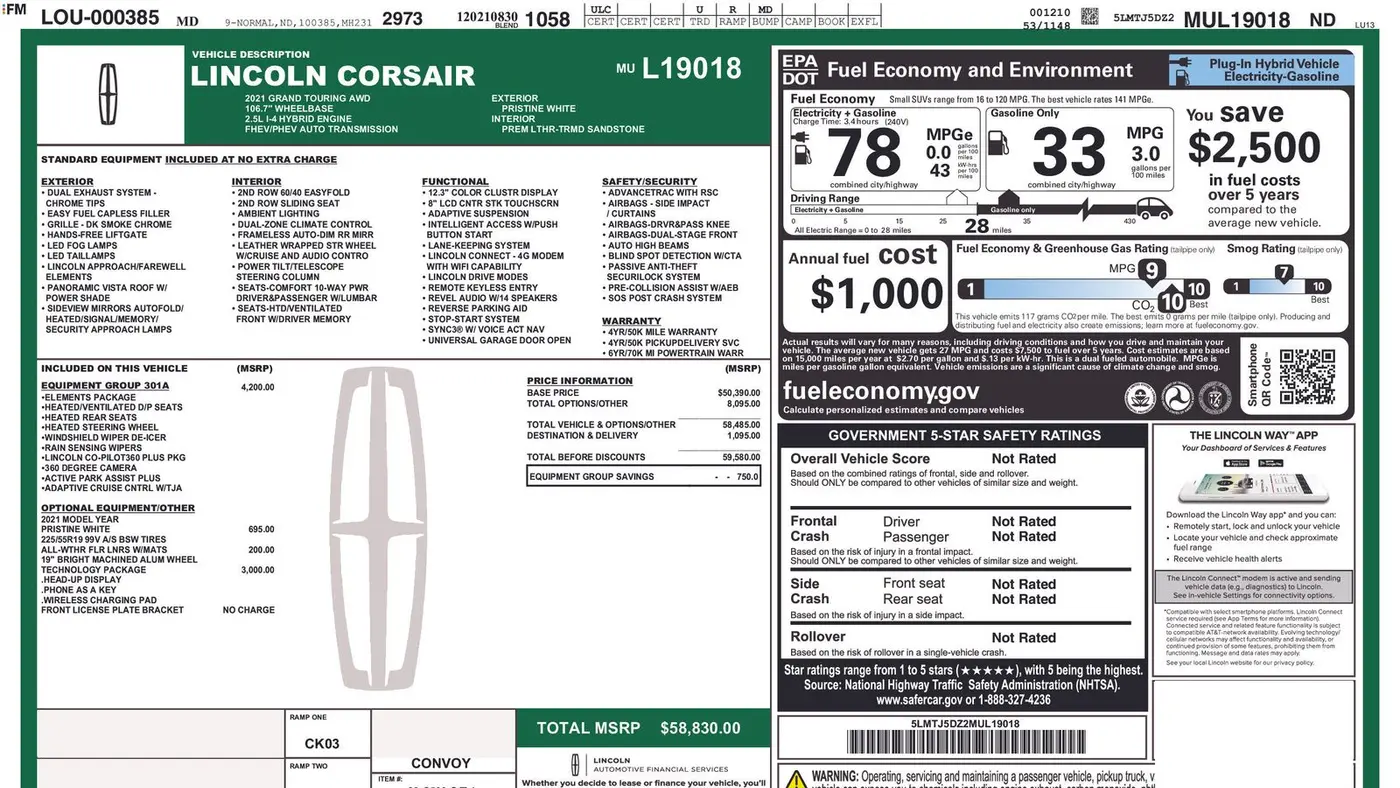 2021 Lincoln Corsair Grand Touring