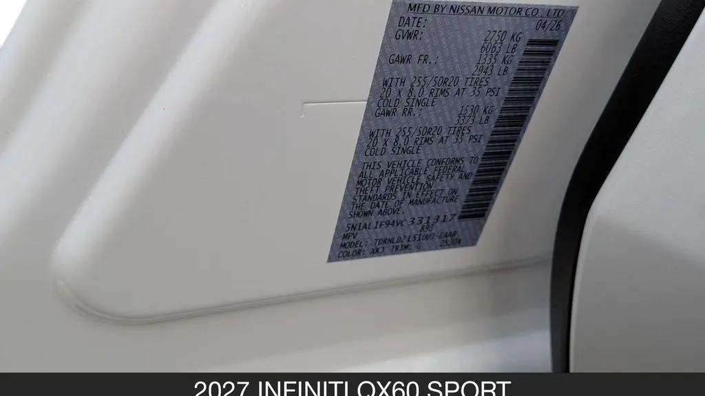 2027 INFINITI QX60 Sport