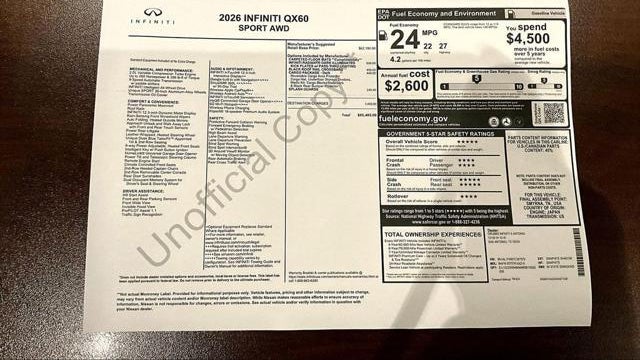 2026 INFINITI QX60 Sport