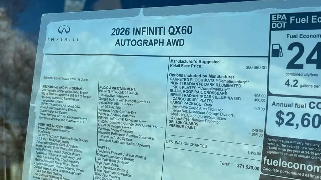 2026 INFINITI QX60 Autograph