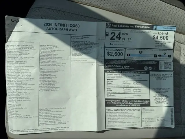 2026 INFINITI QX60 - $53,995